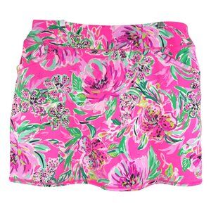 Lilly Pulitzer Luxletic Skort Skirt XL Floral Pink Green Tennis SS-2168